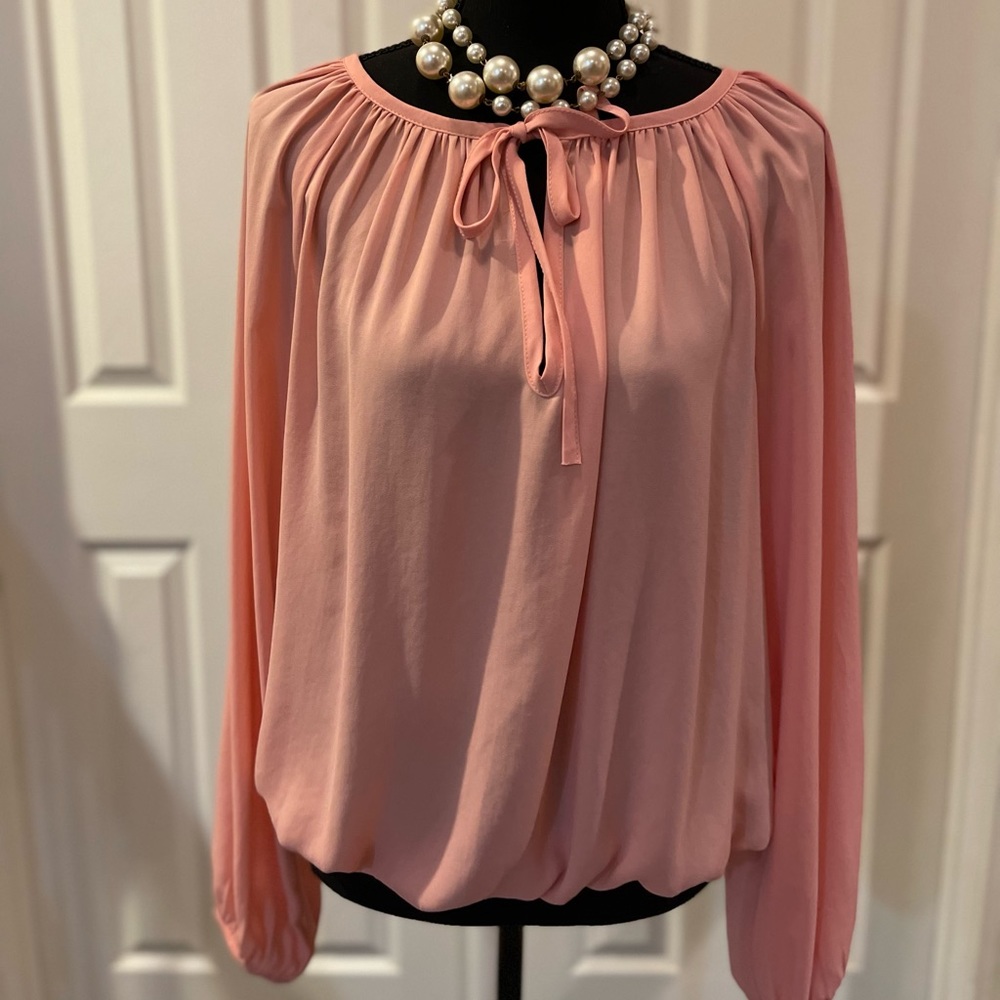 Karen Kane salmon top